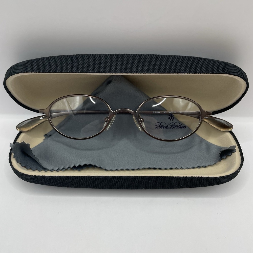Brooks Brothers BB439 1161 Eyeglasses Brown Round Full Rim Frame 46-20-140 NWOT